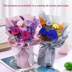 lovenfold Preserved Flowers for Delivery, Purple Rose Bouquets That violet