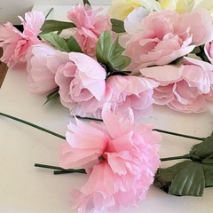 Ling’s Moment Artificial Flowers Box Set of 20 Pink White Wedding