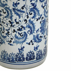 24″ Blue & White Extra Tall Waterproof Porcelain Entry Hallway Umbrella Stand