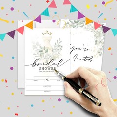 AEHIE 20 Sets Bridal Shower Invitations With 4×6 inches, Wedding 01