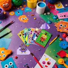 Make A Monster Stickers – Fun Monster-Themed Craft Supply, Creative DIY Make …