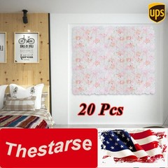 20 Pcs Romantic Artificial Flower Wall Wedding Home Background Floral Wall Decor