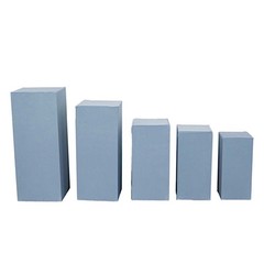 5 DUSTY BLUE Fitted Spandex Rectangular Display STAND COVERS Set Decorations