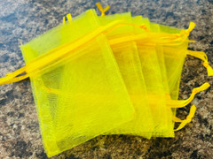 50 Sunflower Yellow Birdseed Bags, Organic Wedding Toss All Natural Eco-friendly