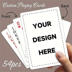 54 Custom Playing Cards – Personalized Poker Card Games with Your Own Designs ♤