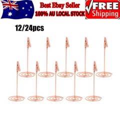 12PCS Table Number Holders Photo Holder Stands Place Paper Menu Clips