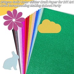 Glitter Colored 8.5 in x 11 in-250 gsm-150 Sheets, 25 colors