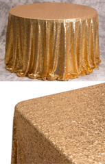 Gold Glitter Sequin Tablecloth Wedding Engagement Reception Party Decoration