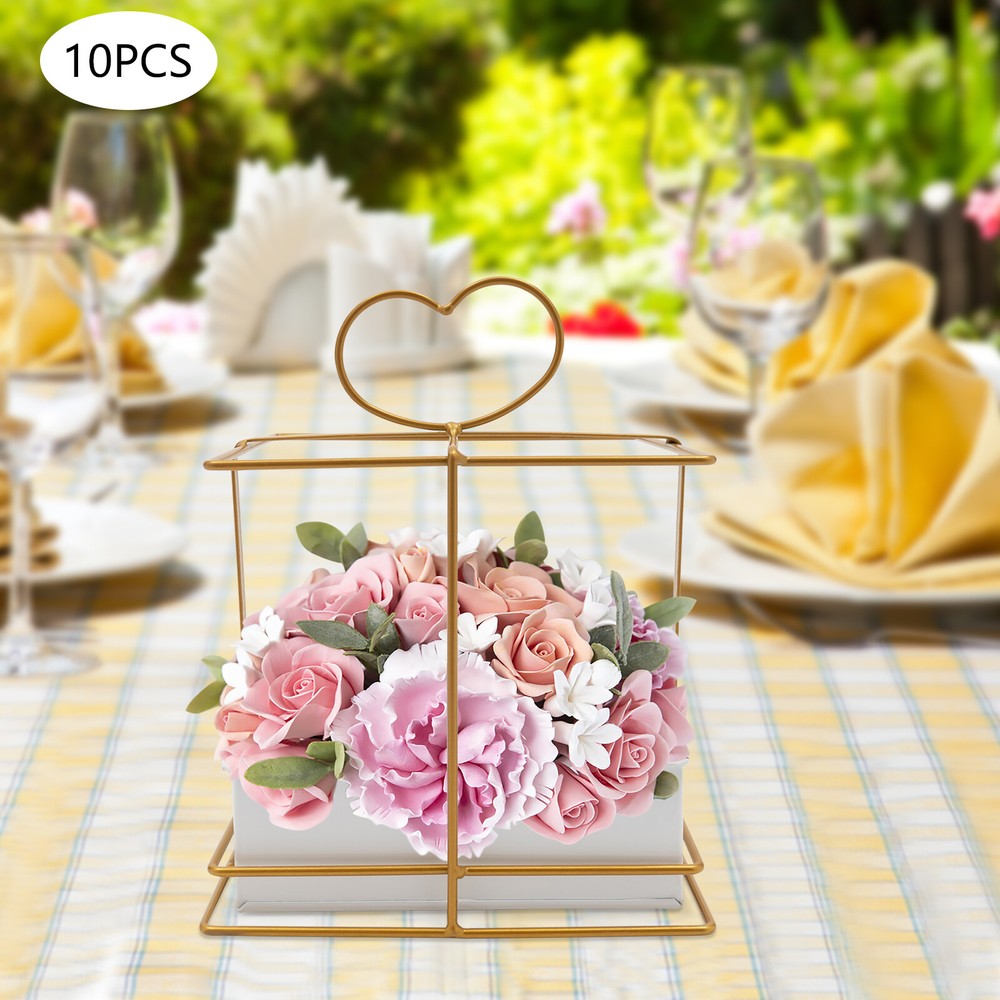 10pcs Gold Vases for Centerpieces Wedding Party Decoration Centerpiece Table New