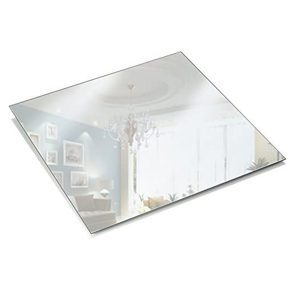 90-0243 Silky Silk Square Mirror Candle Plate Set| Edges Mirror for Wedding