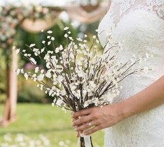 Babys Breath Artificial Flowers,10PCS Realistic Fake Gypsophila Flowers White