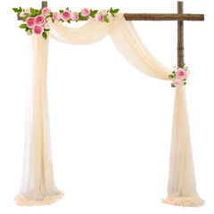 Chiffon Wedding Arch Draping Fabric,75*600Cm Wedding Arch Drapes Sheer Backdrop