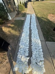 Artificial Hydrangea Wedding Garland White/Green 18ft x 18 in