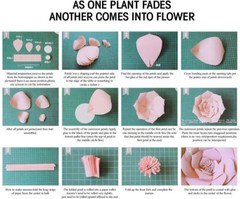Lucky Monet 3D Paper Flower Backdrop DIY Rose Flower Crafting Wall Decoration.
