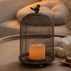Birdcage Candle Holder Antique Metal Bird Cages Decor, Vintage Lantern