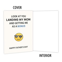 Funny Step Dad Fathers Day Card,Funny Fathers Day Card, Humor Bonus Father’s …