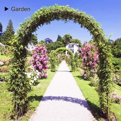 Thickened Metal Garden Arch, 7.8 ft High x 5.5 Wide Brown Strengthen