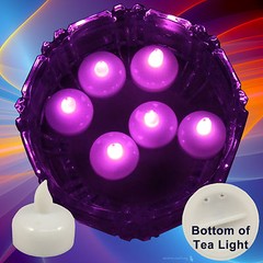 NEW 24 Pink Led Floating Floral Tea Light Candle for Wedding Centerpiece Decor