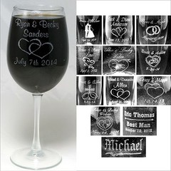 Personalized 16oz Wine Glass Wedding Party Gifts Bridesmaids Groomsman Groomsmen