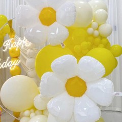 YUJUN 11PCS Daisy 43×43 inches, 28×28 16×16 White