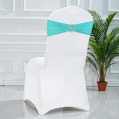 Mds Pack Of 50 Spandex Chair Sashes Bow Premium Stretch Chair Cover Band Buckle
