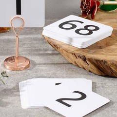 100Pcs Table Numbers 1-100,Plastic Table Numbers, Sided Table Number Cards8661