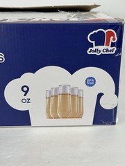 Jolly Chef NEW 36 Pack Stemless Plastic Champagne Flutes 9oz Clear Party