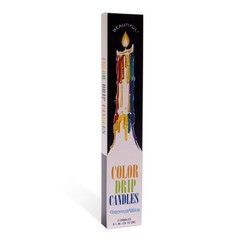 Color Drip Candles, 3-Pack (6 candles total), Unscented 3, White