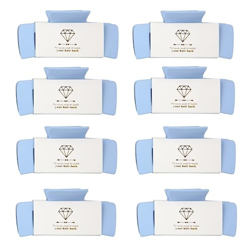 Bridesmaid Hair Claws Bachelorette 4.1 Inch Square Hair Clips Set of Dusty Blue