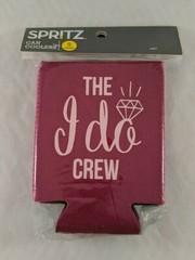 Spritz Bridal Party Favors Can Coolers «The I Do Crew» 5 qty Burgundy New