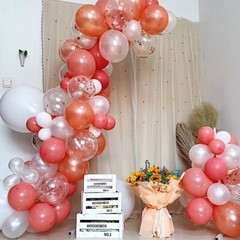 128 DUSTY ROSE WHITE CLEAR Garland Arch Party Decorations Kit Events Decorations