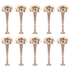 10 Pcs 23.6″ Height Versatile Metal Wedding Centerpieces Vase 60 cm Metal Vase