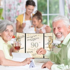 Black Gold 90th Birthday Party Decorations, Happy 90th Birthday Alternative S…