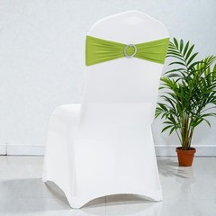 Mds Pack Of 50 Spandex Chair Sashes Bow Premium Stretch Chair Cover Band Buckle