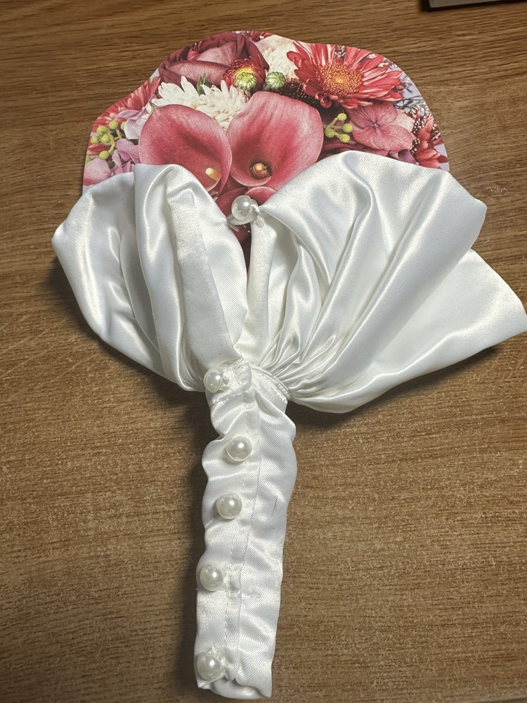 New Flower Bouquet Holder Bridal Flower Bouquet Holder Satin Like & Pearls