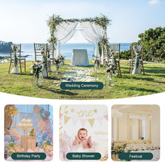 10 X 10 Feet Wedding Arches for Ceremony, Arch Decorations with Bases, Easy Asse