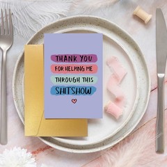 Spercy Funny Thank You Card for Women Men, Thank You for Supporting Me Card, …