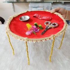 Handmade Welcome Plate,Ribbon Cutting Plate,Ribbon Cutting Ceremony, Shagun Thal