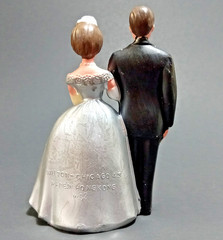 Vintage Wilton Cake Topper Bride and groom 1950s 3.5” Plastic Lot of 14
