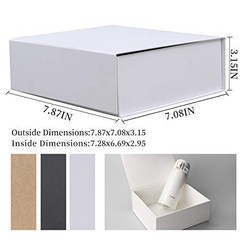 White Gift Box with Lid, 11×7.8×3.5 1 Count (Pack of 1) White 7.8x7x3.1 Inch