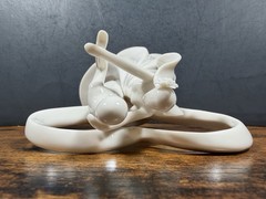 VTG Weddingstar Porcelain Cake Topper Dancing Couple w Heart 6″ 2004 Beautiful!