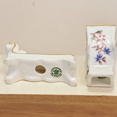 Vintage Table Decor For Tea Party -Vase, Sugar & Creamer, Bells, Pewter Rabbit +