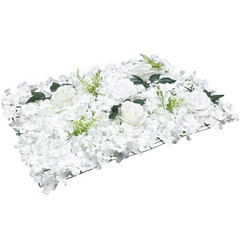6x White Artificial Flower Wall Hydrangea Panel Bouquet Wedding Party Decor Tool