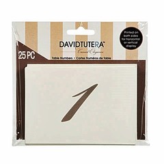 Wedding TABLE NUMBER CARDS 1-25 DOUBLE SIDED by David Tutera CASUAL ELEGANCE