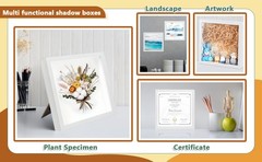6 Pa 8 x 8 Inches Shadow Box Fre, 3D Wood Fre Memory Display Cases,1