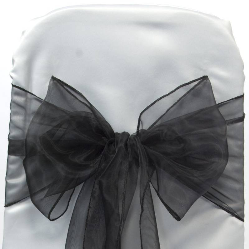 PACK OF 25 Organza Chair Cover Sash Bow Sashes Wedding Banquet decor FREE SHIP