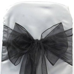 PACK OF 25 Organza Chair Cover Sash Bow Sashes Wedding Banquet decor FREE SHIP