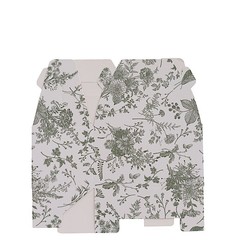 25 SAGE GREEN Tote Favor BOXES Floral Printed Gift Holders Party Decorations