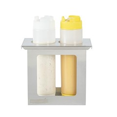 Restaurantware Stainless Steel Squeeze Bottle Holder – 1 Case – 7.01 x 4.49 x 6.