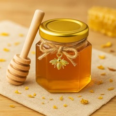 50 Pack 1.5 oz Hexagonal Mini Glass Honey Jars in Bulk with Wooden 50 pack